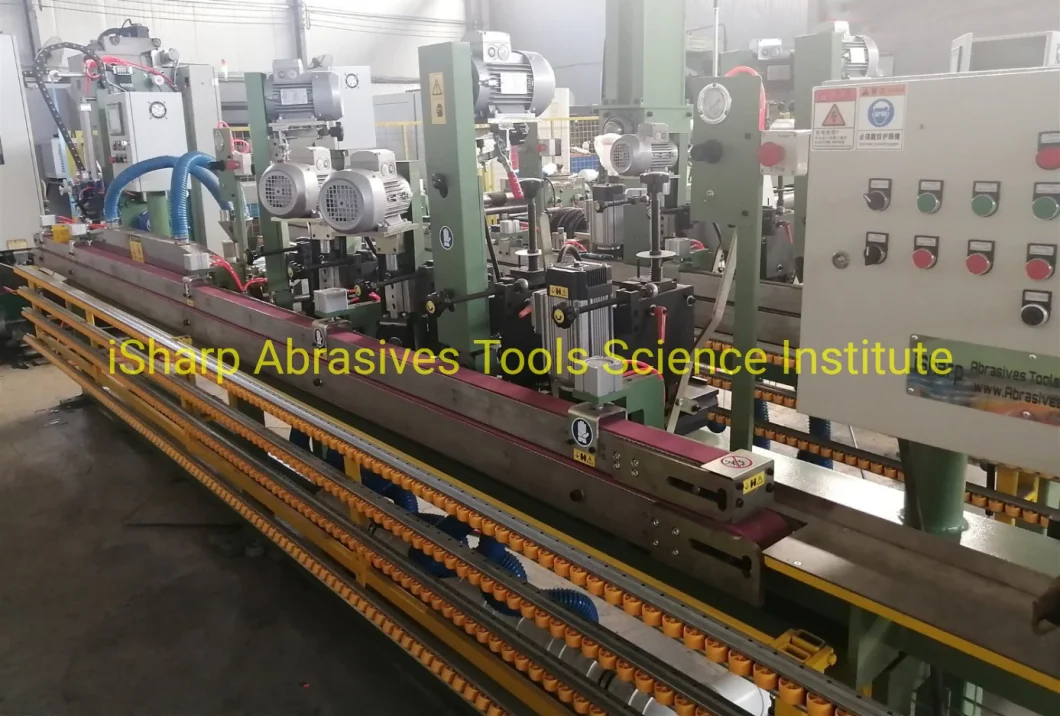 Abrasive Sanding Belt Grinding Skiving Machine with Gluing and Film Taping